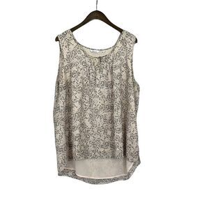 Reitmans Plus Size Peach and Grey Sleeveless Top Size 16